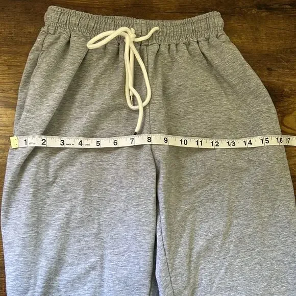 Heathered Gray Soft Jogger Drawstring Sweatpants With Pockets - Picture 10 of 12